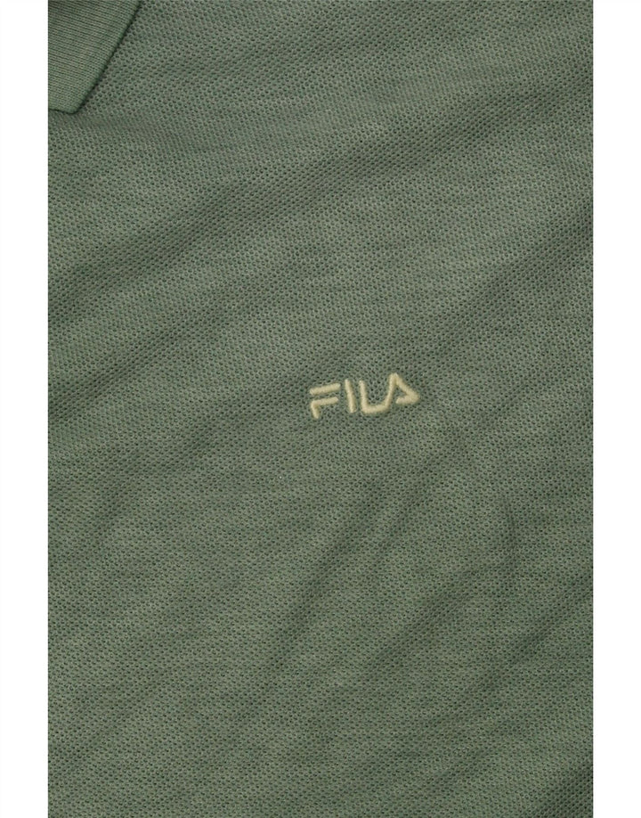 FILA Mens Polo Shirt XL Green Vintage Fila and Second-Hand Fila from Messina Hembry 