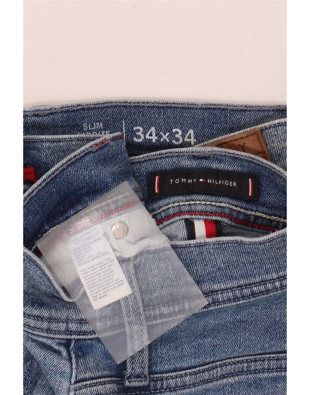 Tommy Hilfiger Mens Thavar Slim Jeans W34 L34 Blue Cotton