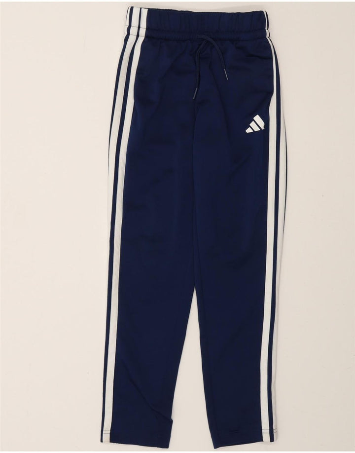 ADIDAS Boys Climacool Tracksuit Trousers 9-10 Years Navy Blue Polyester