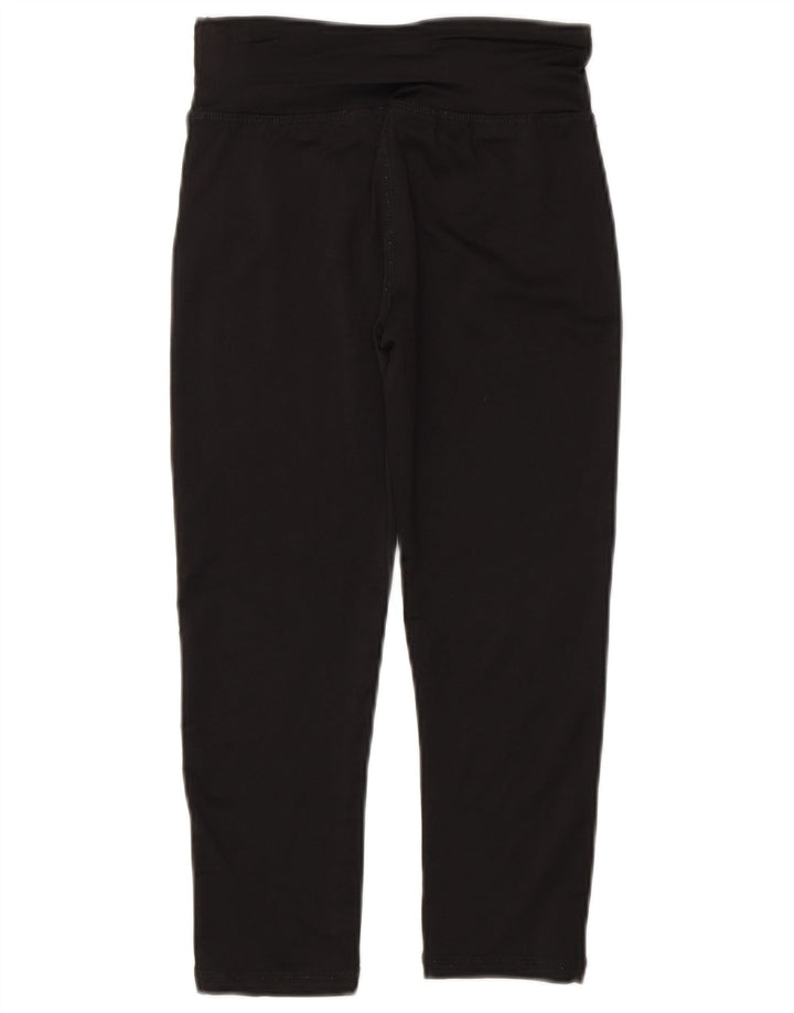 Reebok Girls Capri Graphic Leggings 10-11 Years Black Polyester
