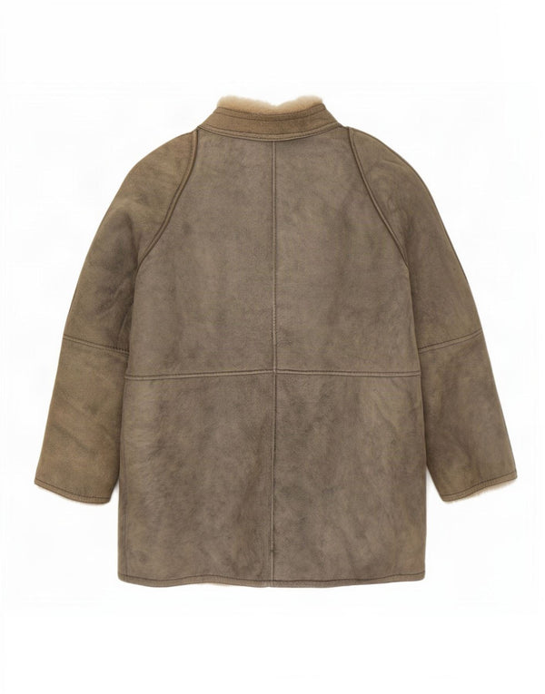 Vintage Womens Shearling Jacket IT 46 Large Grey
