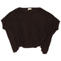 Zara Womens Batwing Oversized Blouse Top UK 10 Small Black Polyester