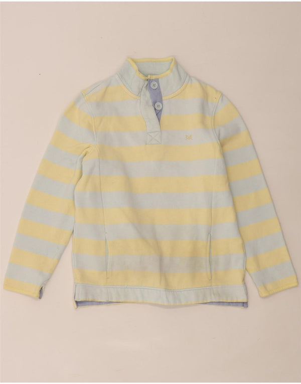 Crew Clothing Womens Sweatshirt Jumper UK 8 Small Yellow Striped