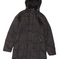 EDDIE BAUER Womens Oversized Hooded Padded Coat UK 6 XS Black Polyester