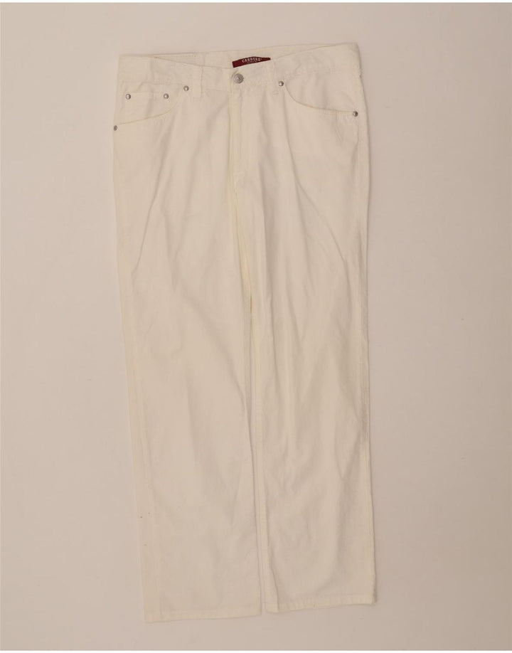Carrera Mens 700 Regular Fit Casual Trousers Size 33 White Cotton