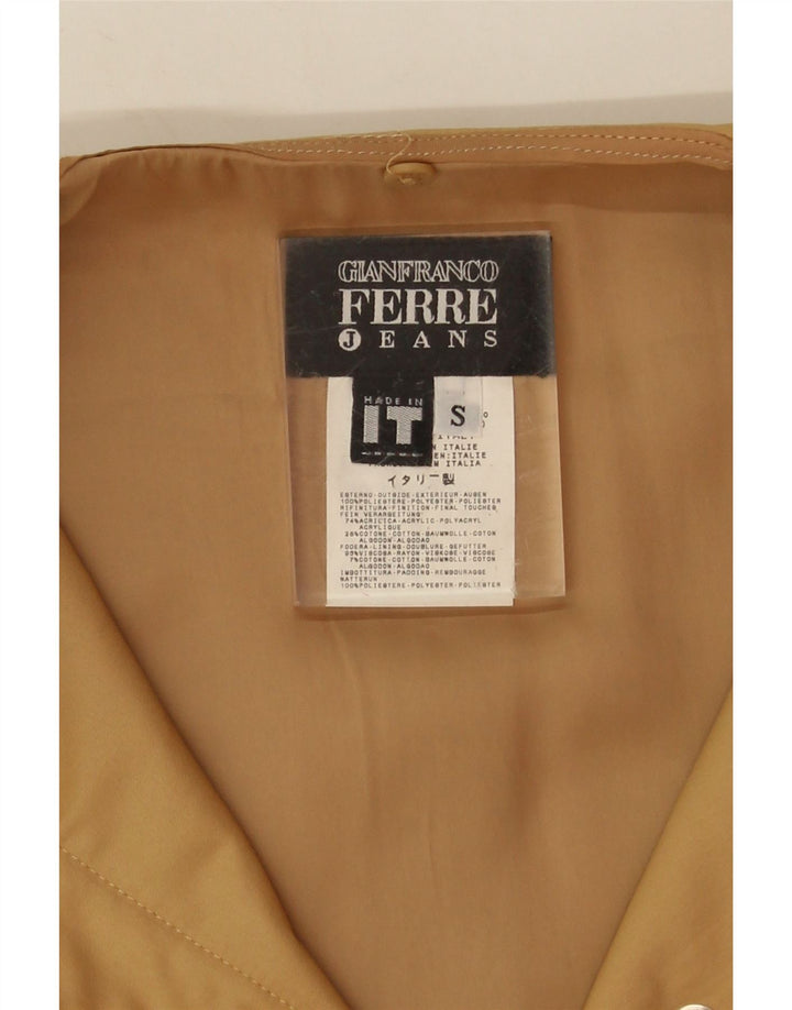 Gianfranco Ferre Womens Oversized Overcoat UK 10 Small Beige Acrylic