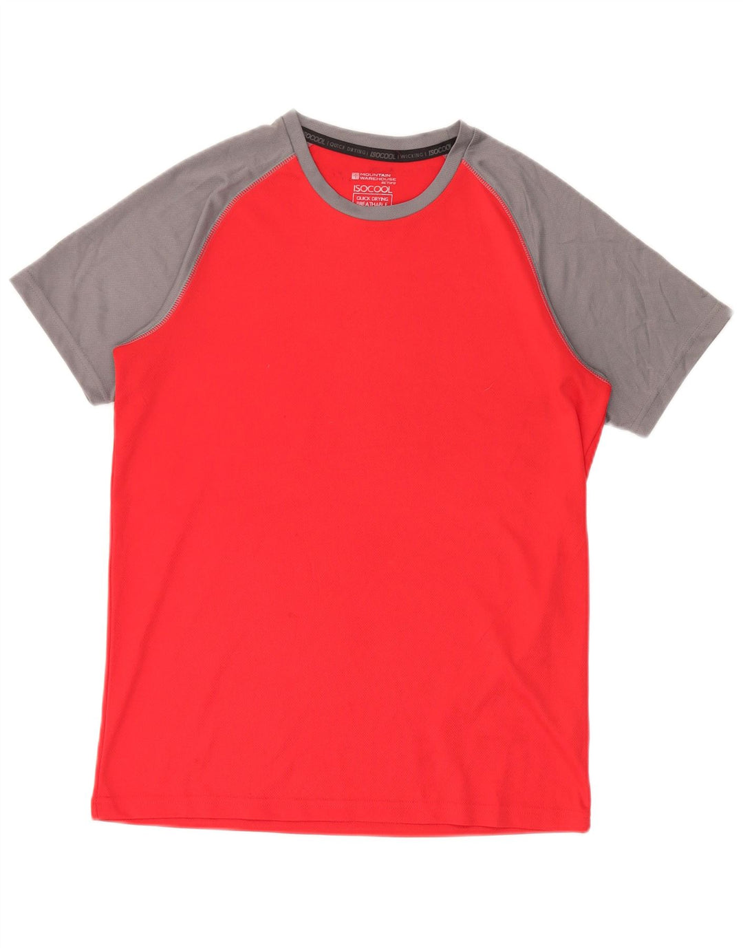 Mountain Warehouse Mens IsoCool T-Shirt Top Medium Red Colourblock