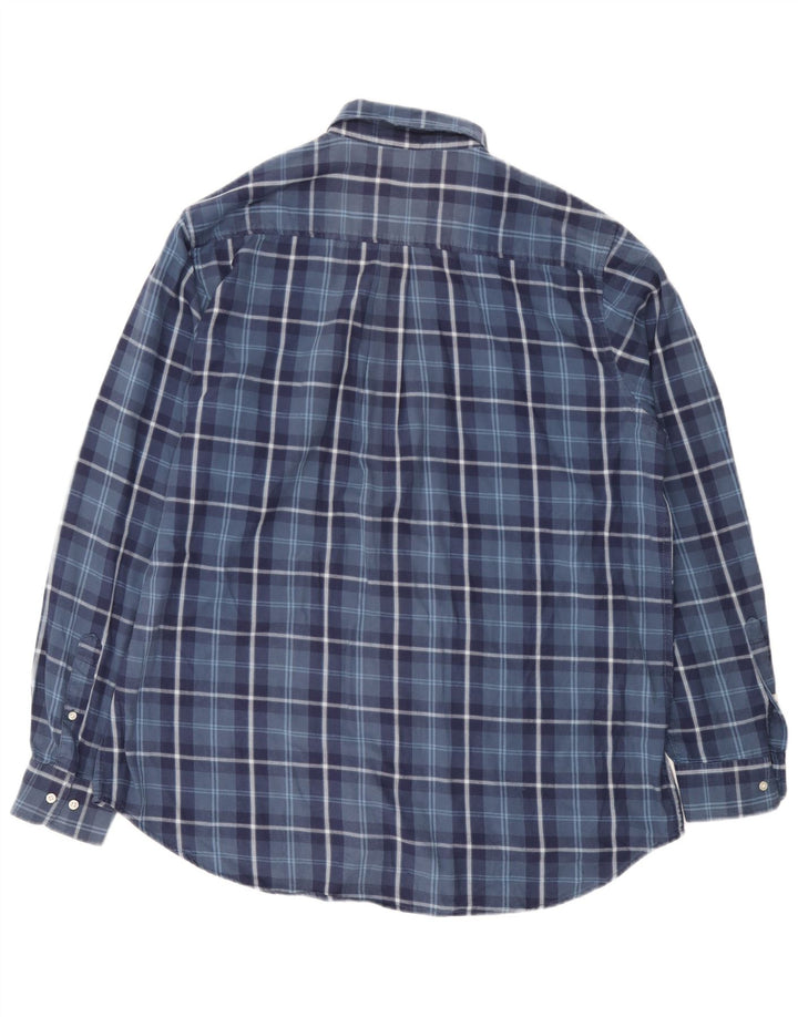 Kappa Mens Flannel Shirt 2XL Navy Blue Check