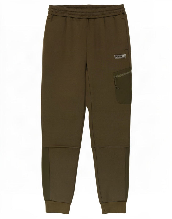 Puma Mens Cargo Tracksuit Trousers Joggers Medium Khaki Polyester