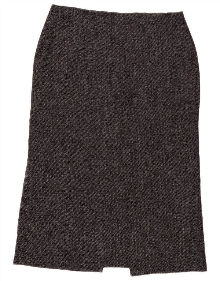 Marks & Spencer Womens Midi Straight Skirt UK 14 Large W32  Grey