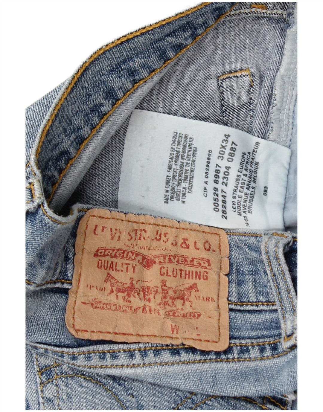 Levi's Womens Bootcut Jeans W30 L32 Blue Cotton