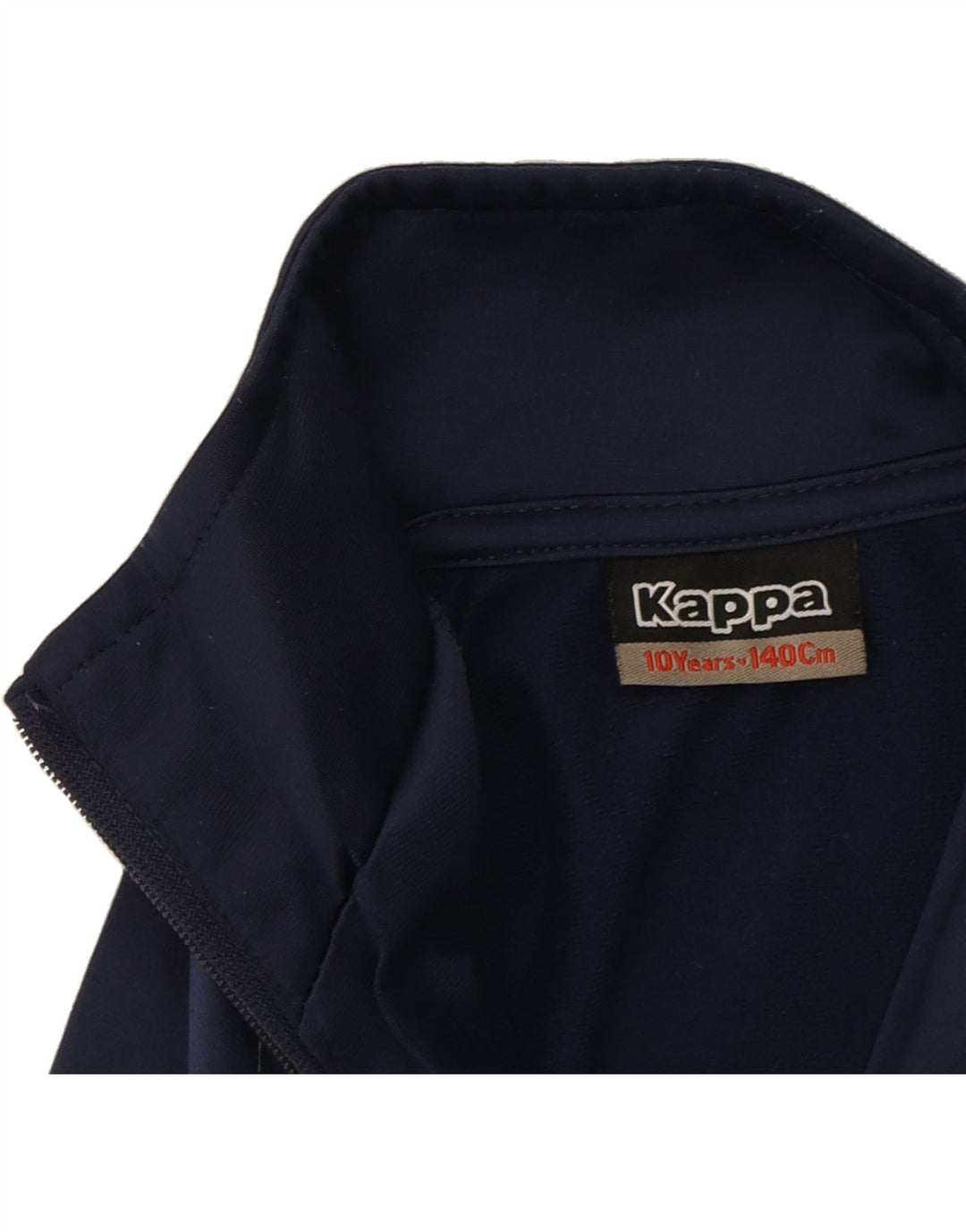 KAPPA Boys Graphic Tracksuit Top Jacket 9-10 Years Navy Blue Colourblock Vintage Kappa and Second-Hand Kappa from Messina Hembry 