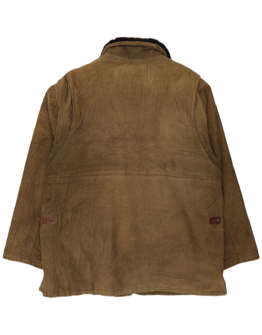Tomcat Mens Corduroy Jacket UK 38 Medium Khaki Colourblock Cotton