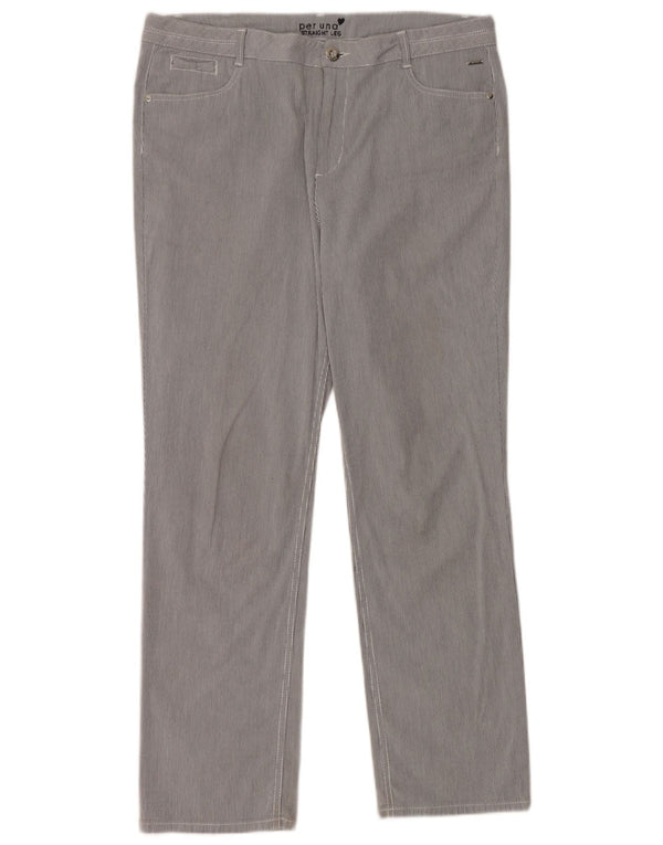 Marks & Spencer Womens Casual Trousers UK 16 Large W36 L29 Navy Blue