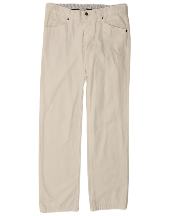 DOLCE & GABBANA Mens Straight Jeans W34 L32 White Cotton
