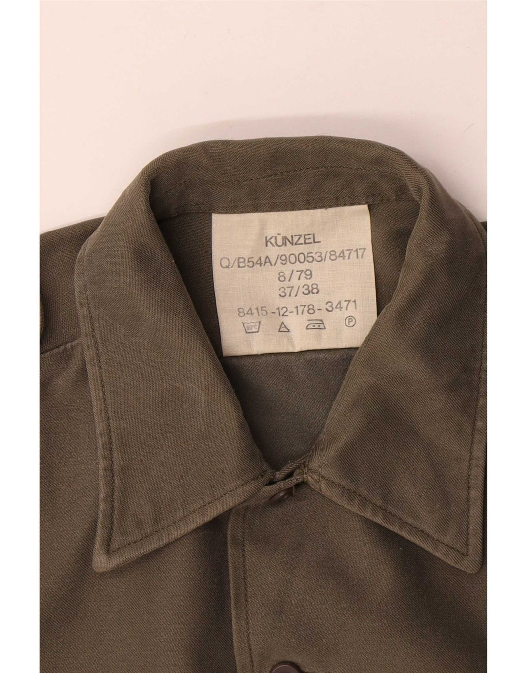 Vintage Mens Military Shirt Size 37/38 Small Khaki Army