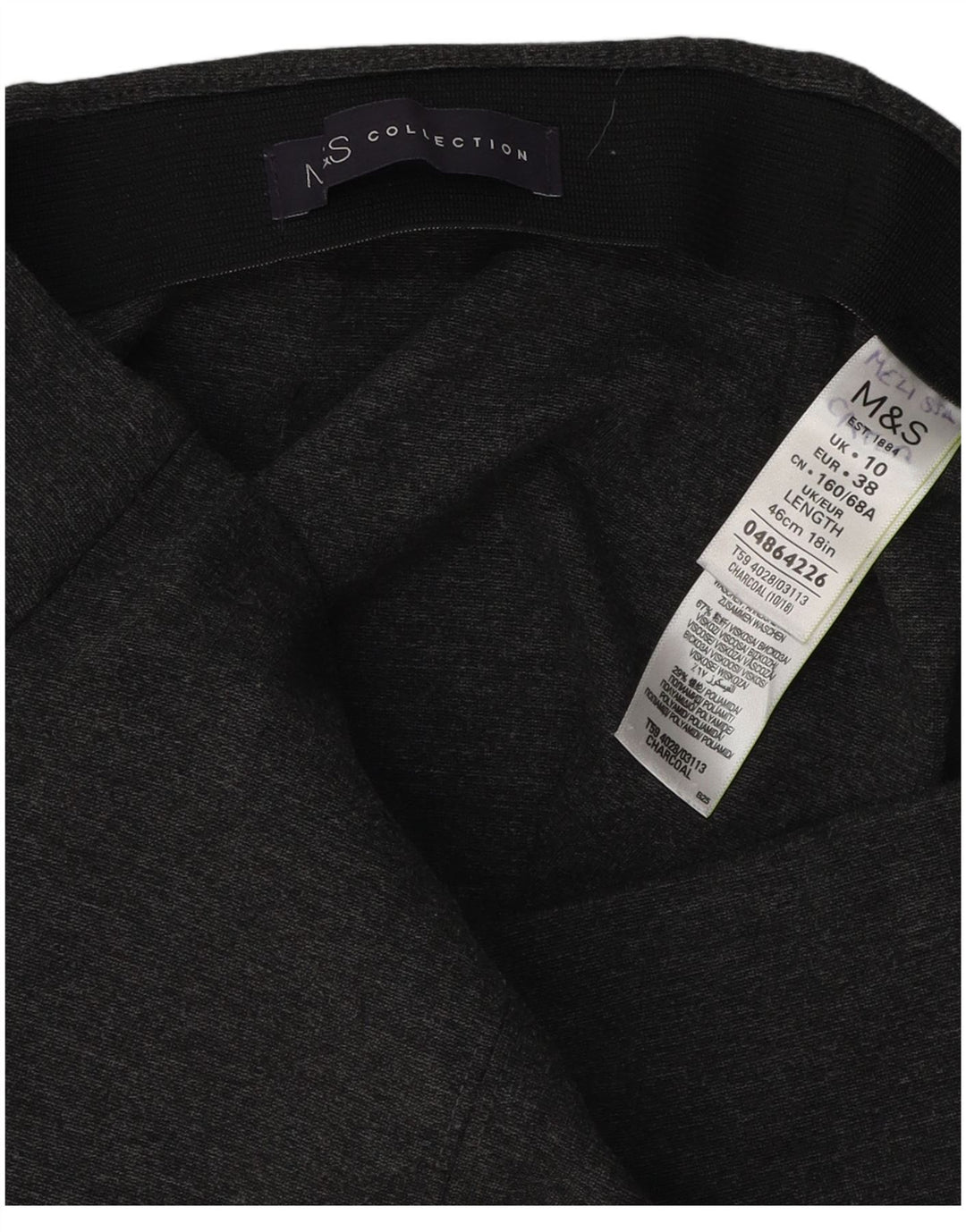 Marks & Spencer Womens Mini Skirt UK 10 Small W30 Grey Viscose