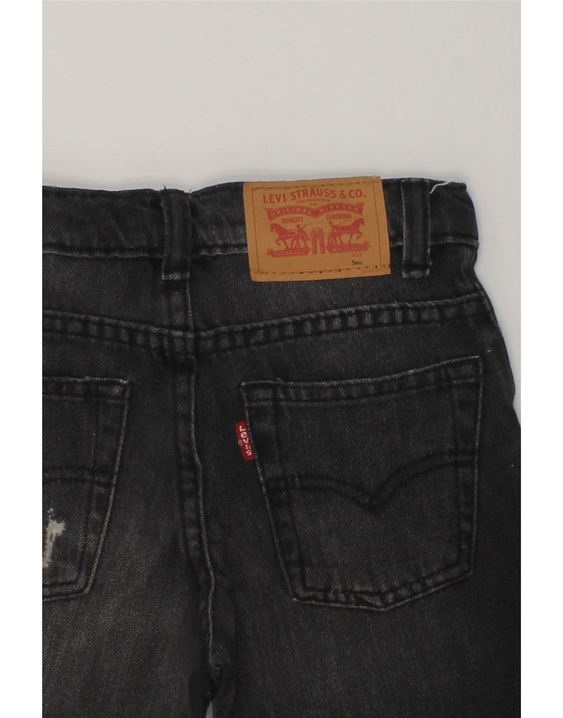 LEVI'S Boys 512 Distressed Slim Jeans 4-5 Years W22 L18 Black Cotton | Vintage Levi's | Thrift | Second-Hand Levi's | Used Clothing | Messina Hembry 