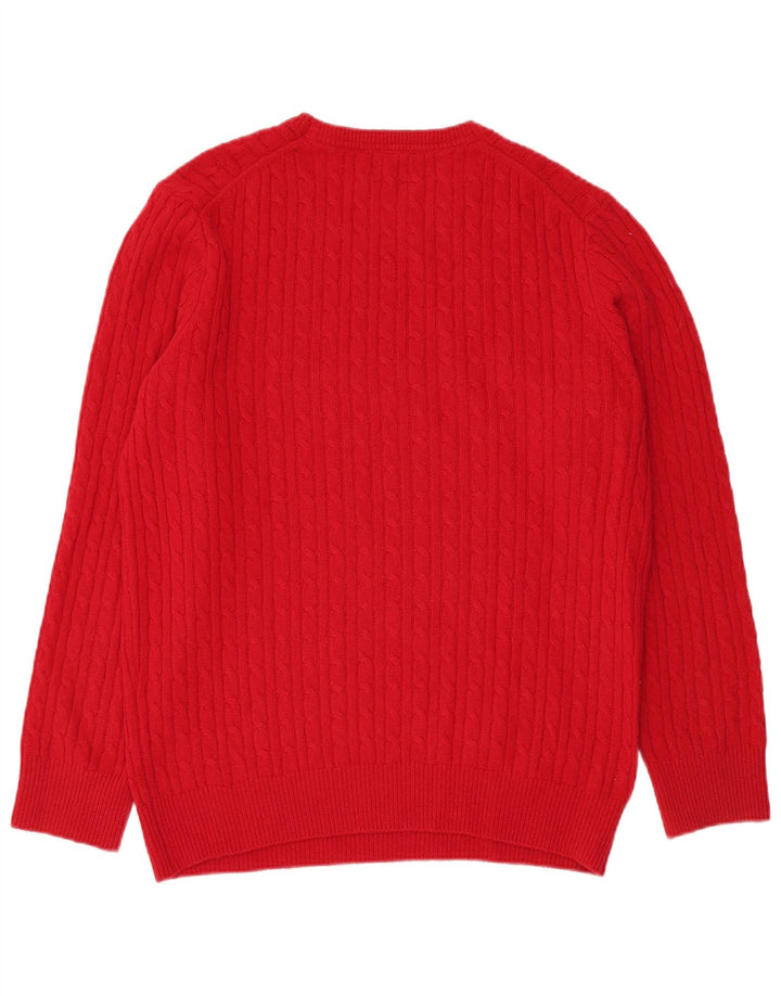GUTTERIDGE Mens Crew Neck Jumper Sweater 2XL Red