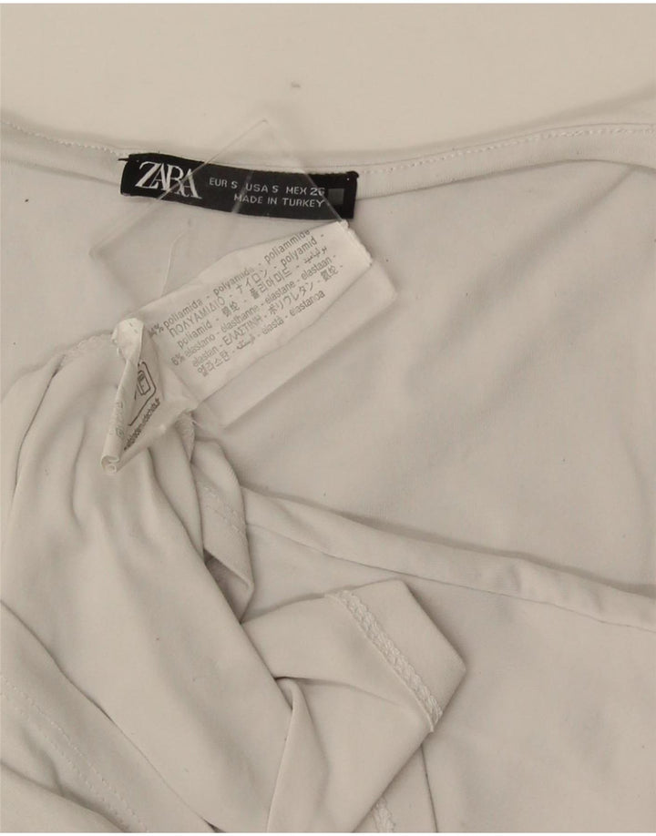 Zara Womens Vest Top UK 8 Small White Polyamide