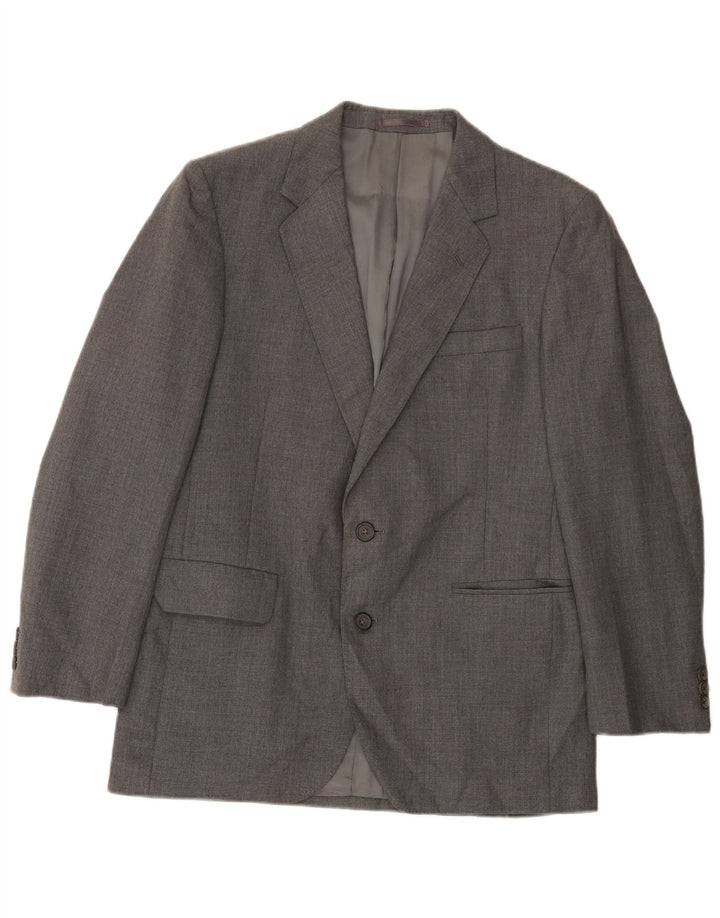 Aquascutum Mens 2 Button Blazer Jacket UK 36 Small Grey