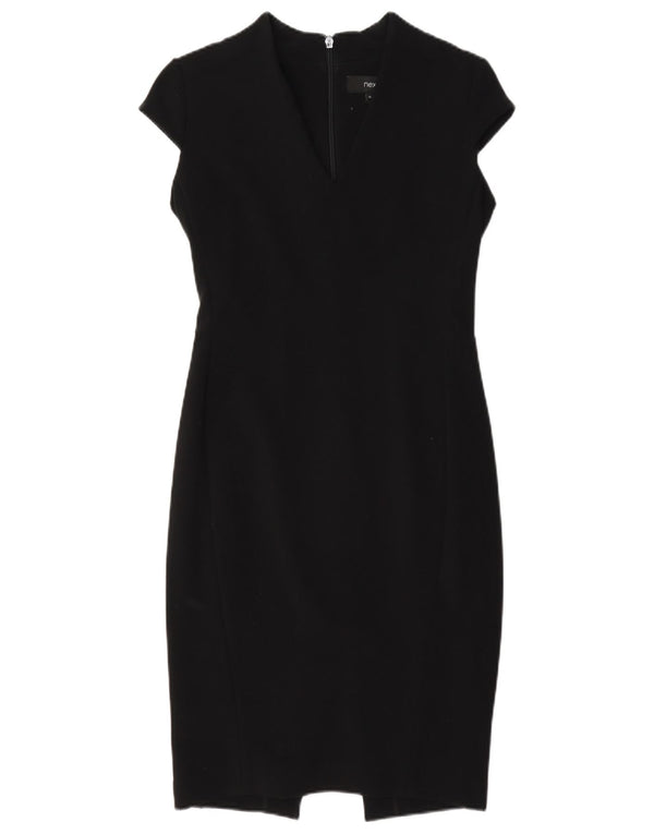 Next Womens Sheath Dress UK 8 Small Black Polyester