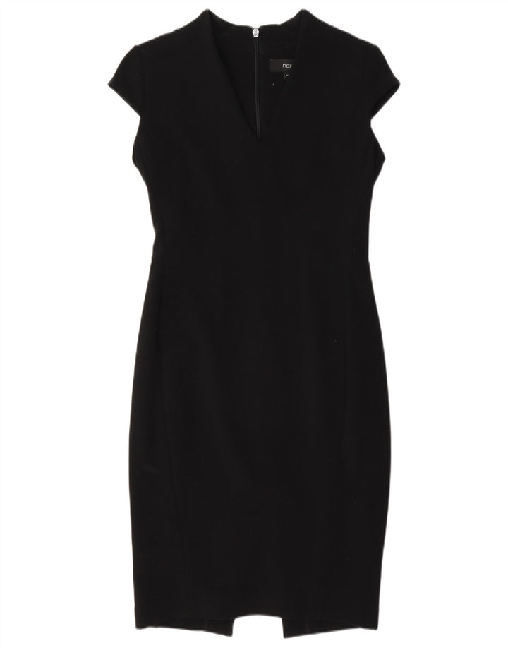 Next Womens Sheath Dress UK 8 Small Black Polyester