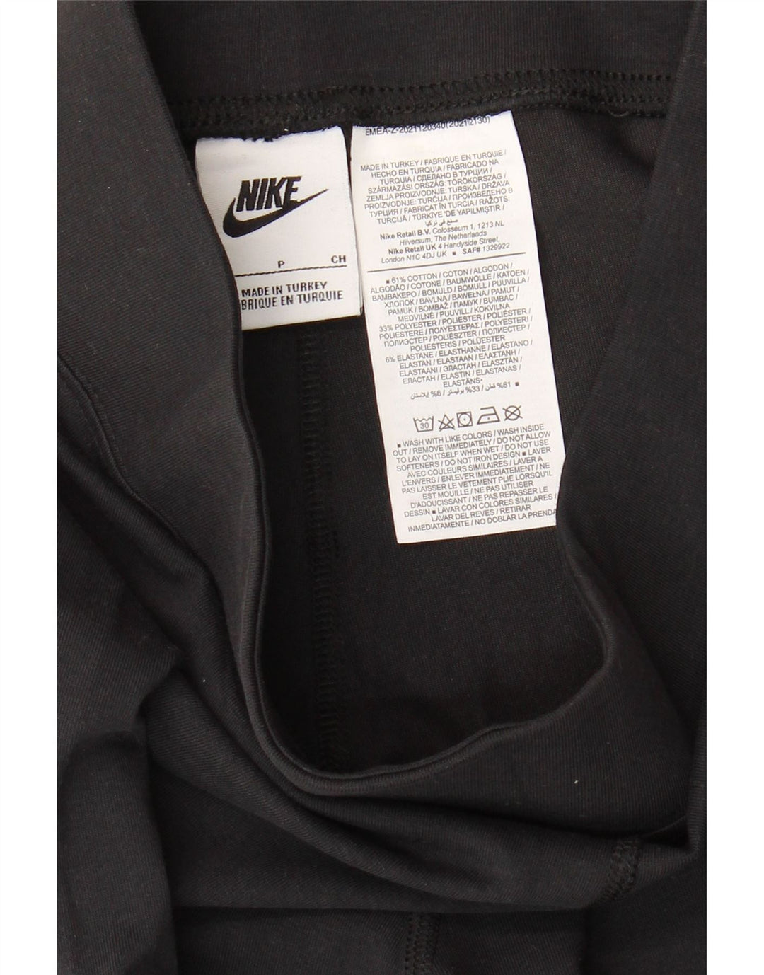 Nike Womens Graphic Leggings UK 10 Small  Black Cotton