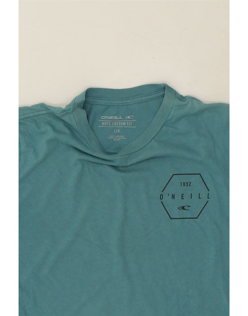 O'NEILL Boys Custom Fit Graphic T-Shirt Top 14-15 Years Large Blue Cotton | Vintage O'Neill | Thrift | Second-Hand O'Neill | Used Clothing | Messina Hembry 