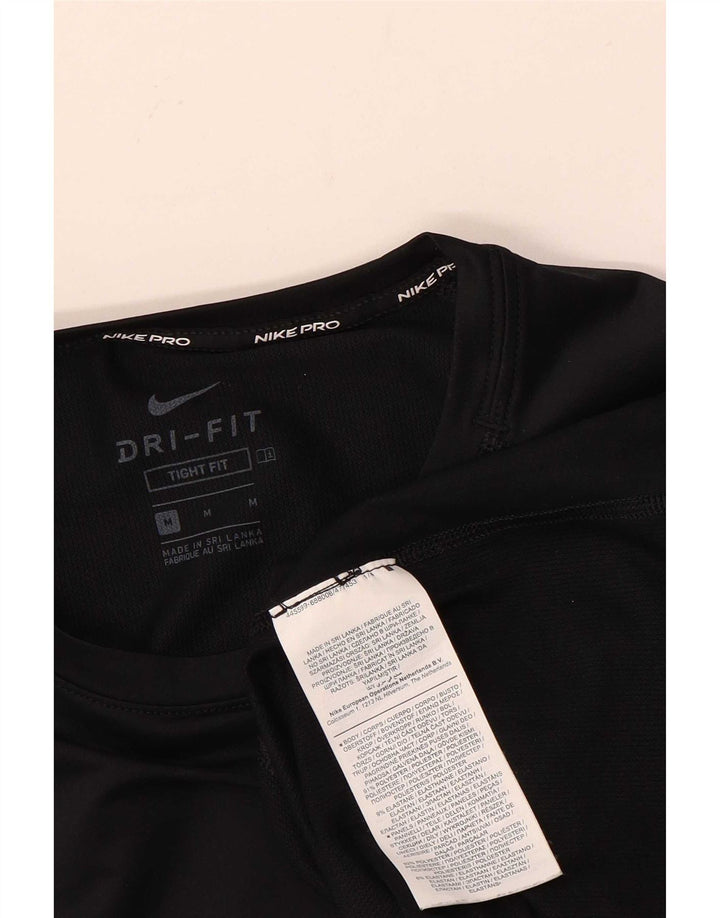 Nike Mens Tight Fit T-Shirt Top Medium Black Polyester