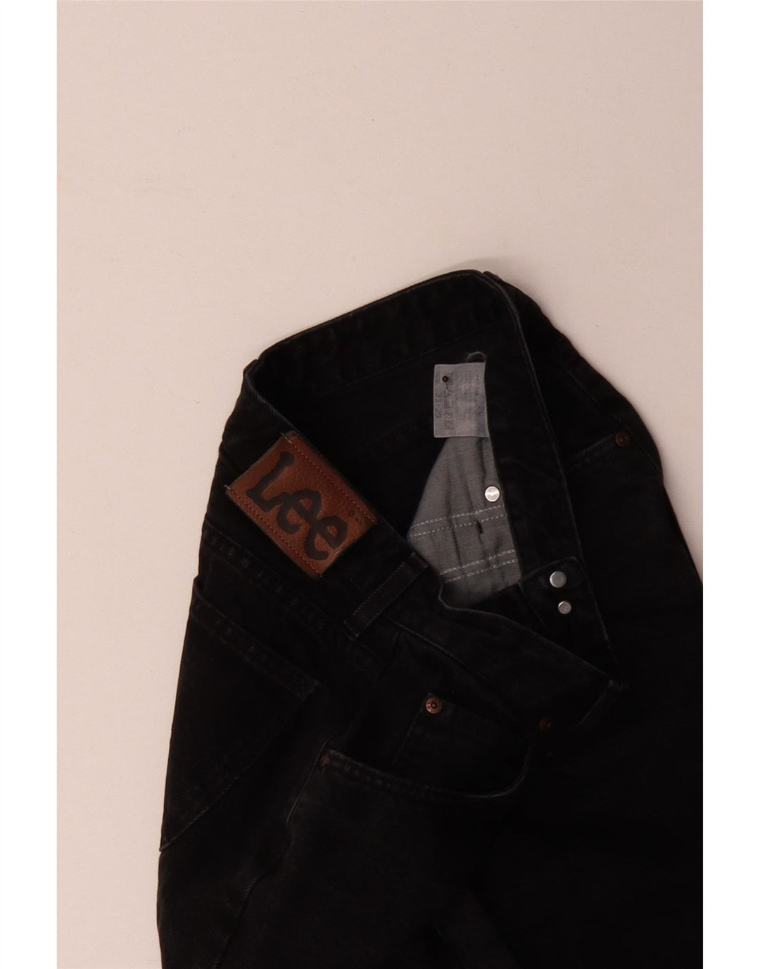 Lee Womens Straight Jeans W29 L26 Black Cotton