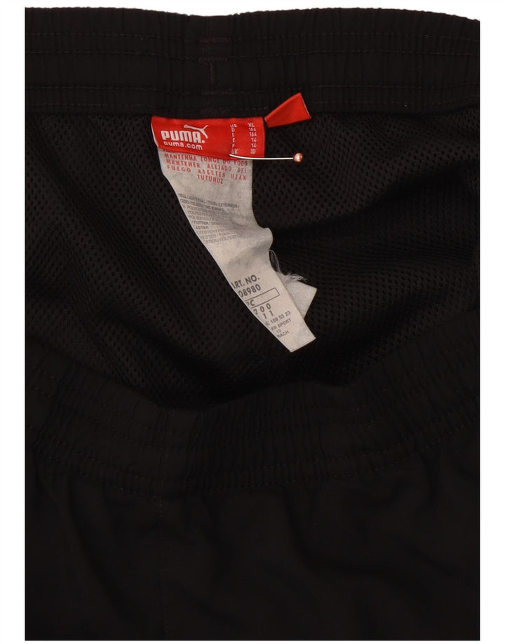 PUMA Boys Graphic Bermuda Sport Shorts 13-14 Years Black Polyester