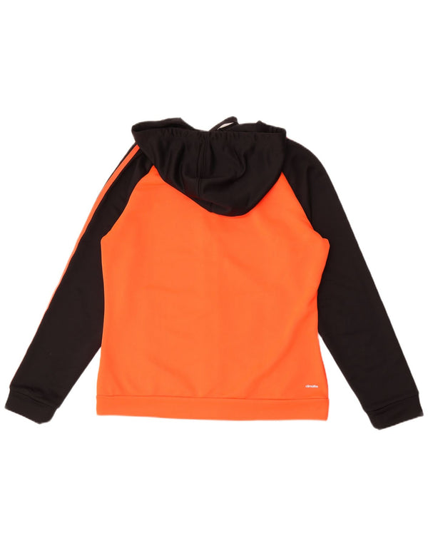 Adidas Womens Climalite Zip Hoodie Sweater UK 16/18 Large Orange