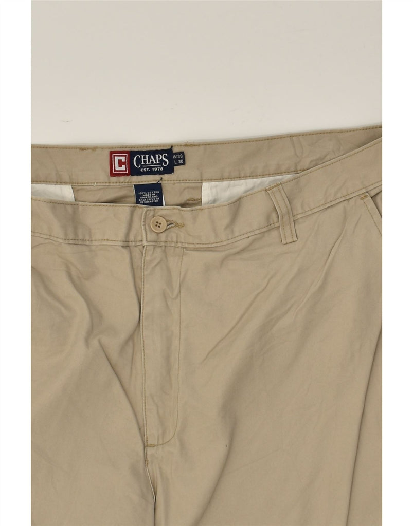 CHAPS Mens Straight Chino Trousers W38 L30 Beige Cotton | Vintage Chaps | Thrift | Second-Hand Chaps | Used Clothing | Messina Hembry 