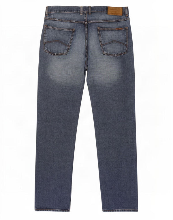 Marlboro Classics Mens Straight Jeans W36 L34 Blue Cotton