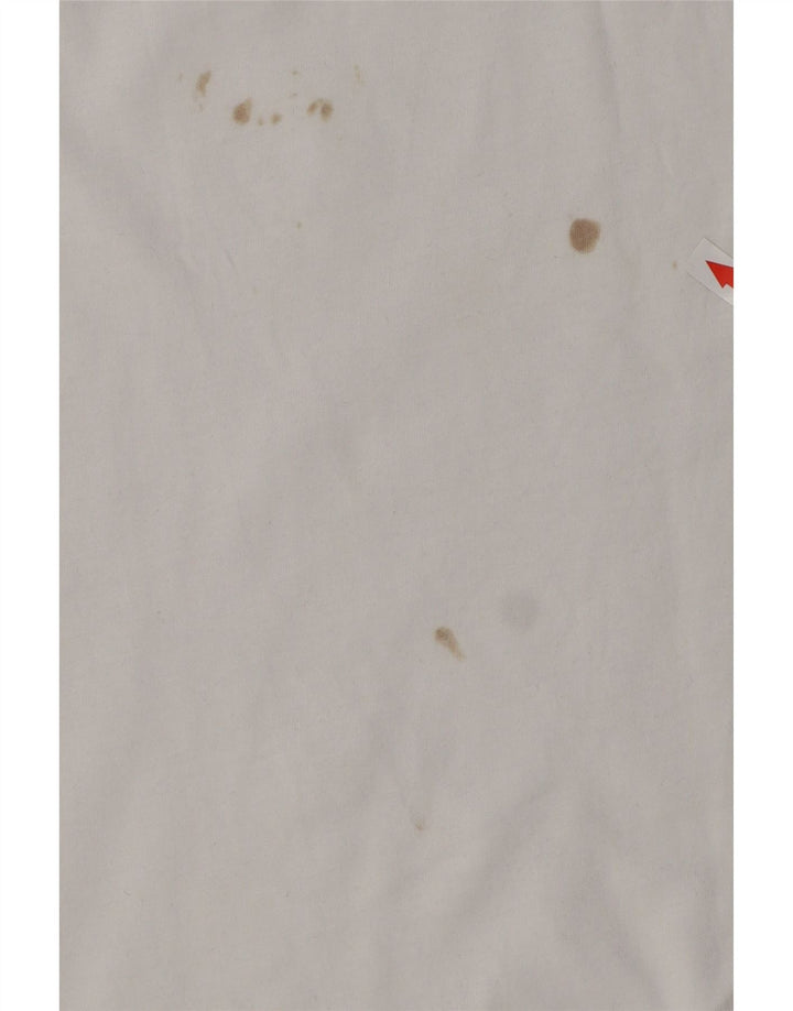Champion Mens T-Shirt Top Large White Striped Cotton