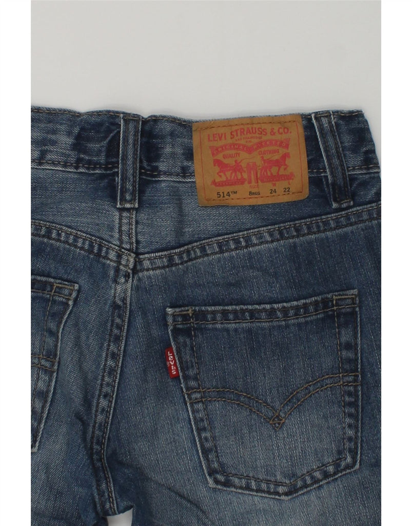 LEVI'S Boys 514 Straight Jeans 7-8 Years W24 L22 Navy Blue Cotton | Vintage Levi's | Thrift | Second-Hand Levi's | Used Clothing | Messina Hembry 