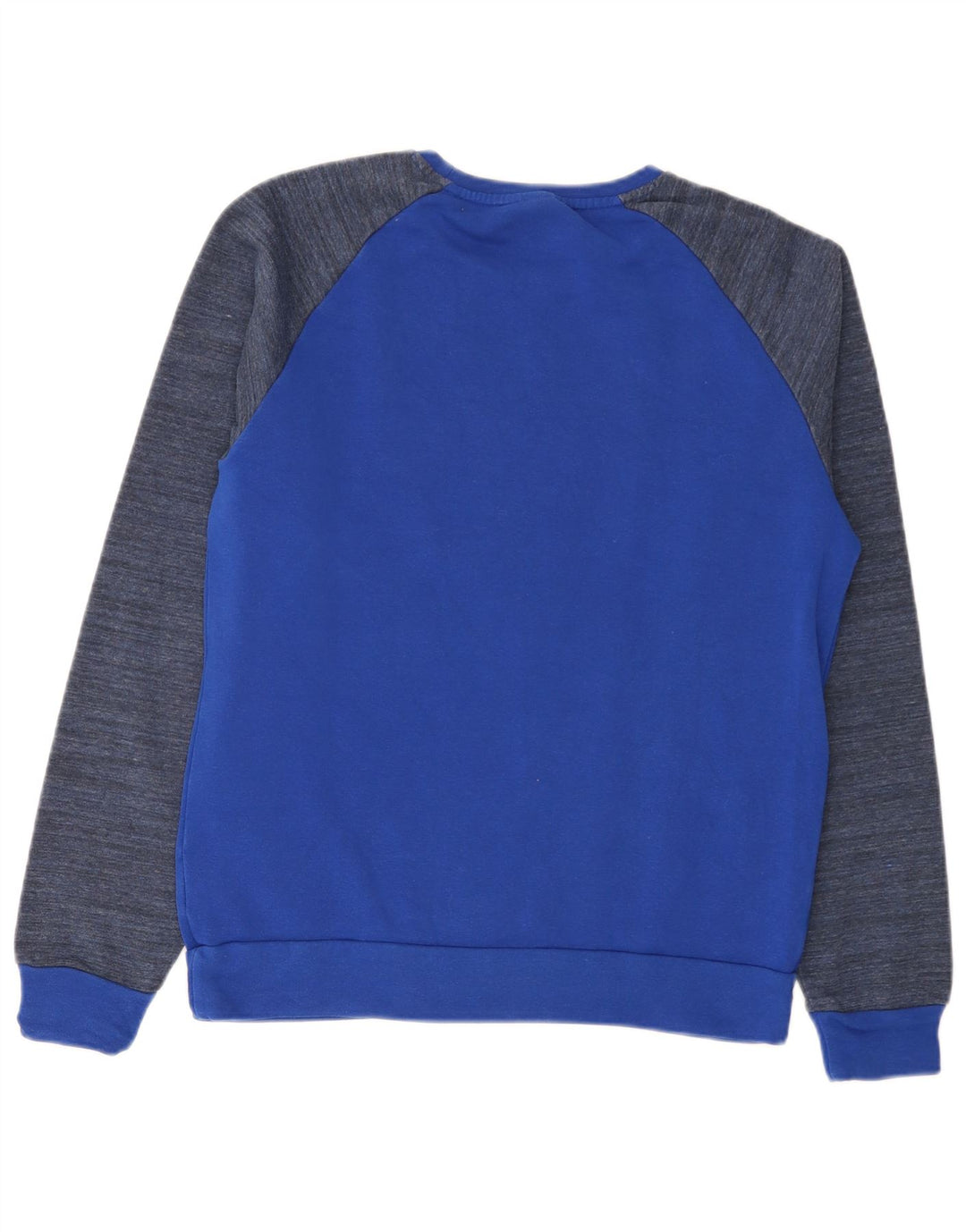 Adidas Mens Neo Graphic Sweatshirt Jumper Medium Blue Colourblock Cotton