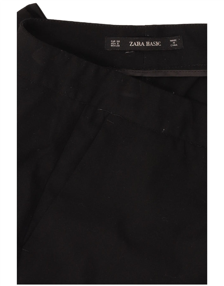 Zara Womens Slim Chino Trousers EU 38 Small W28  L26 Black Polyester