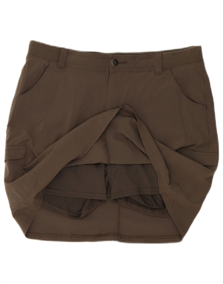 Lee Womens Relaxed Fit Skort US 10 Large Khaki Polyester