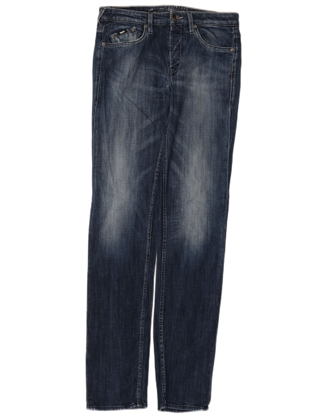 Gas Womens Slim Jeans W30 L34 Blue Cotton
