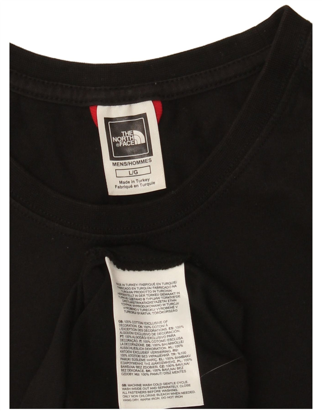 The North Face Mens Graphic T-Shirt Top Large Black Cotton