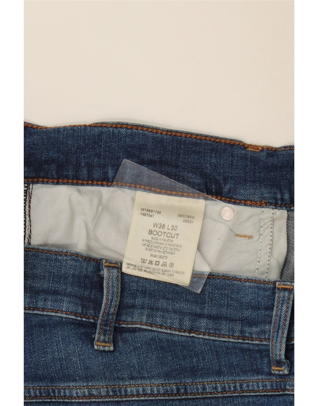 WRANGLER Mens Bootcut Jeans W38 L30 Blue Cotton
