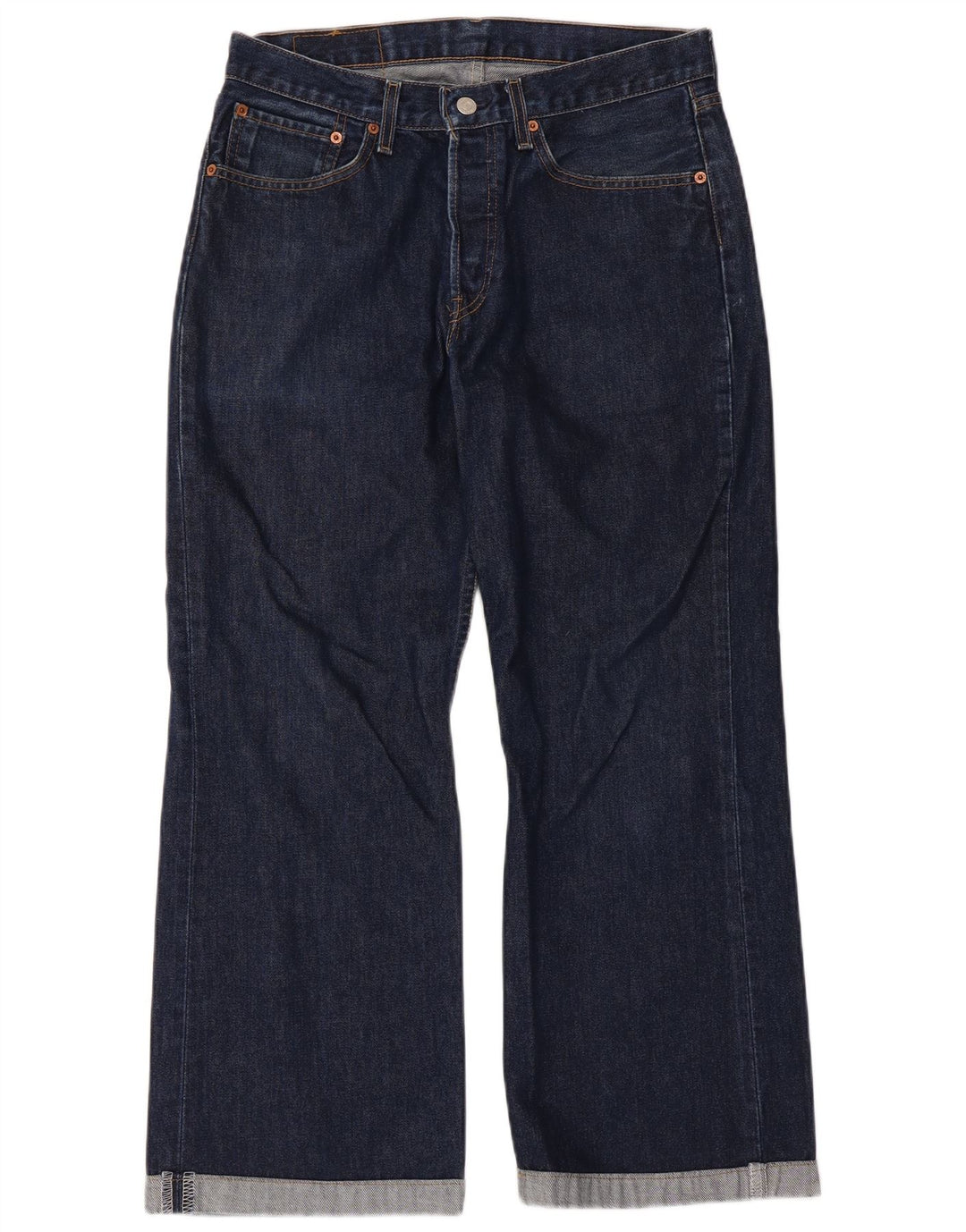 Levi's Mens 527 Bootcut Jeans W32 L27 Navy Blue Cotton
