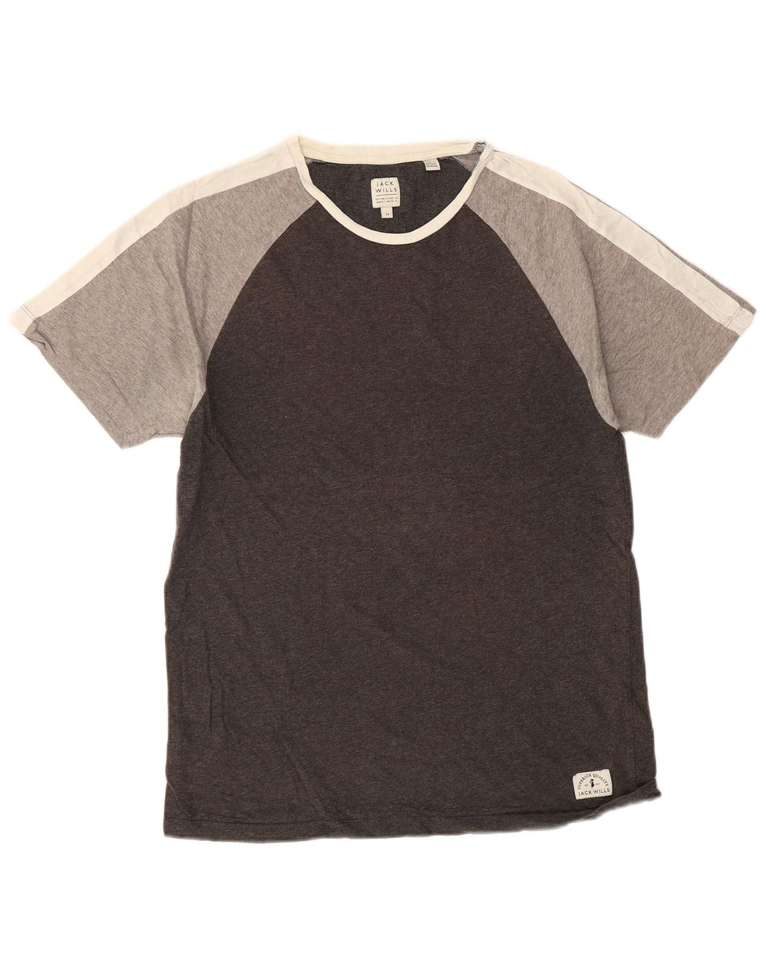 Jack Wills Mens T-Shirt Top Medium Black Colourblock Cotton
