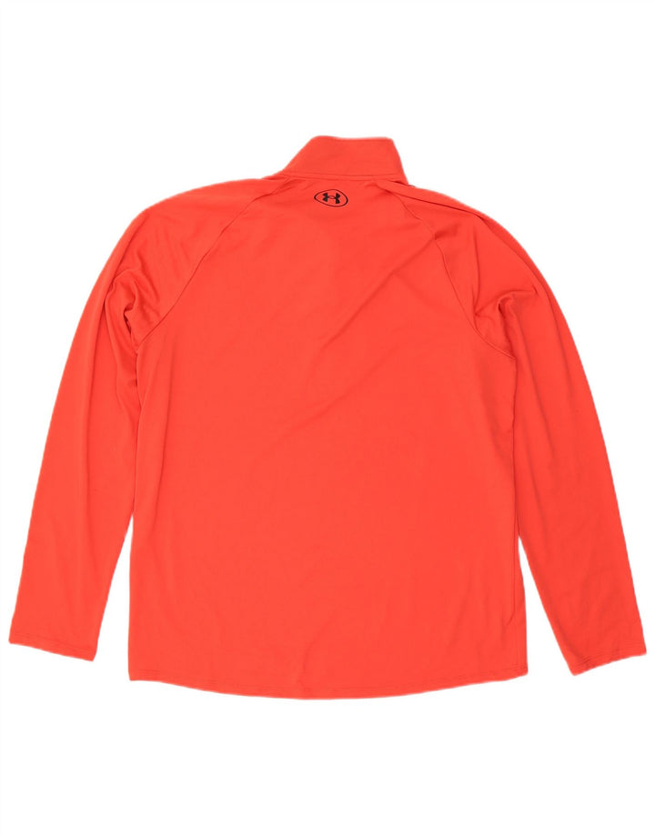 Under Armour Mens Zip Neck Pullover Tracksuit Top Large Red