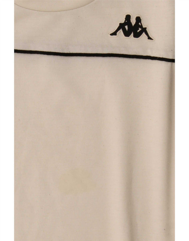 Kappa Mens Graphic T-Shirt Top Medium White Colourblock