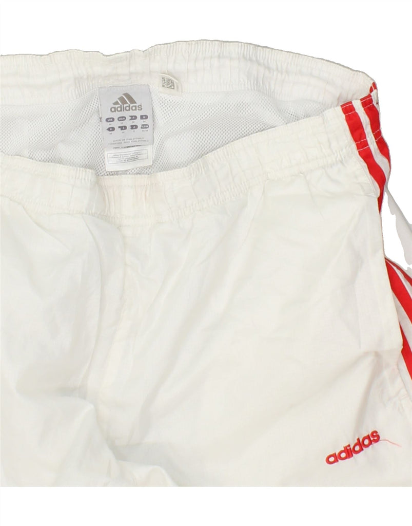 ADIDAS Mens Sport Shorts Medium White Polyester | Vintage Adidas | Thrift | Second-Hand Adidas | Used Clothing | Messina Hembry 