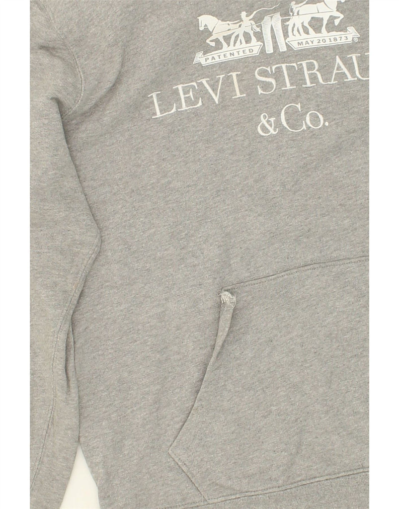 LEVI'S Mens Graphic Hoodie Jumper Small Grey Cotton | Vintage Levi's | Thrift | Second-Hand Levi's | Used Clothing | Messina Hembry 