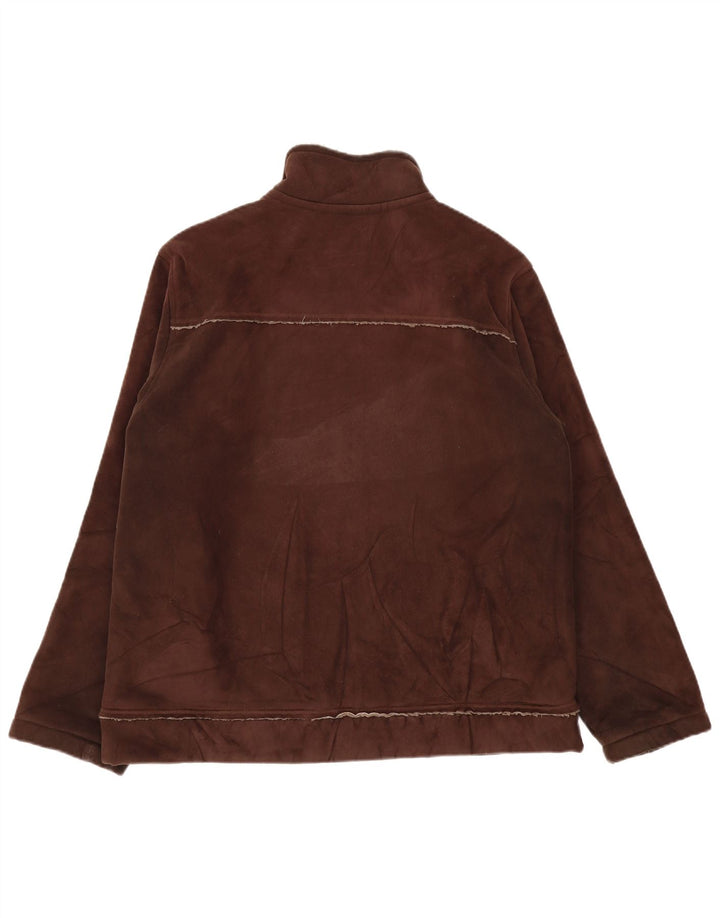 MARKS & SPENCER Mens Sherpa Jacket UK 41/43 Large Brown Polyester